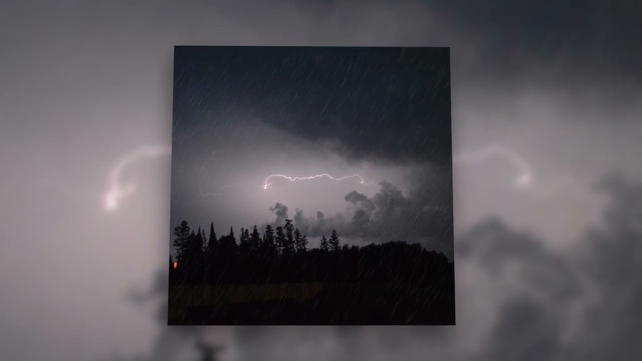 Snowfall [1 Hour Loop] With Rain and Thunder