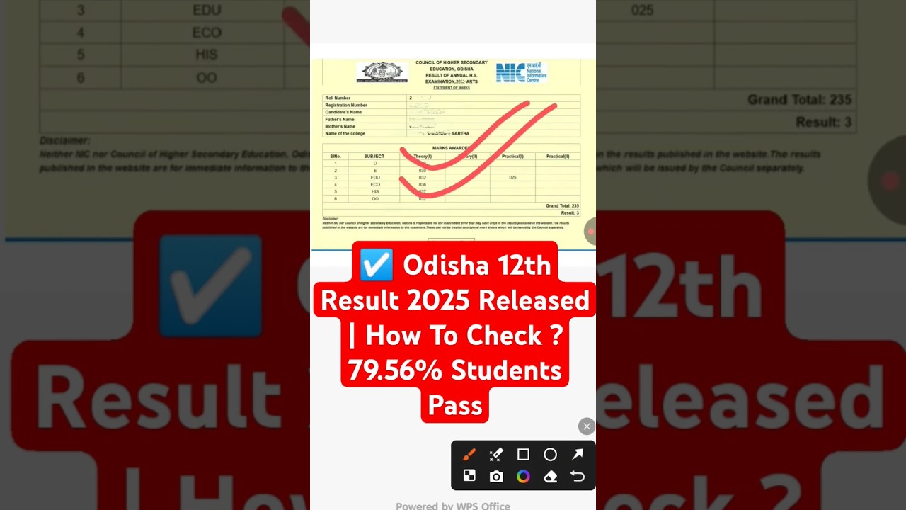 ☑️ Odisha 12th Result 2025 Released | How To Check Odisha 12th CHSE Result 2025 ?