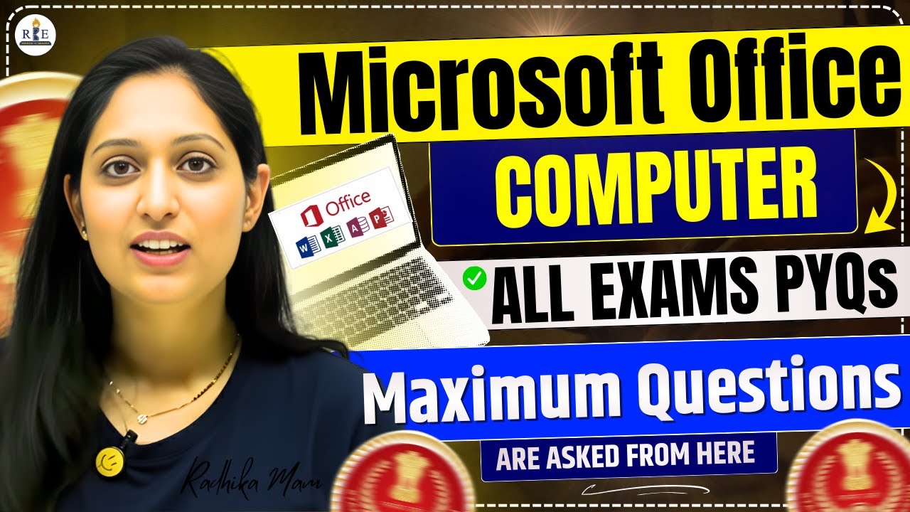 MS Office: SSC & Railway Previous Year Questions| Radhika Mam| Computer 3.0 Batch Practice Class-7