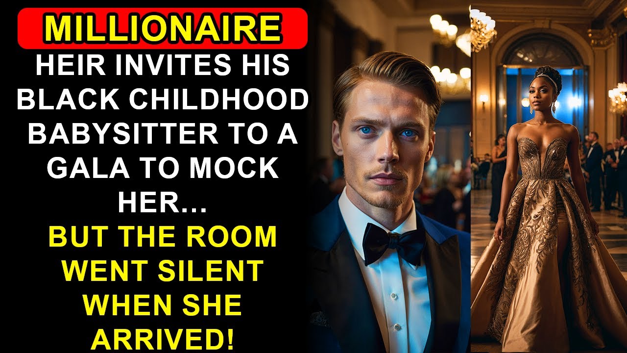 A Millionaire Heir Invites His Black Childhood Babysitter to a Gala to Mock Her… But the Room...