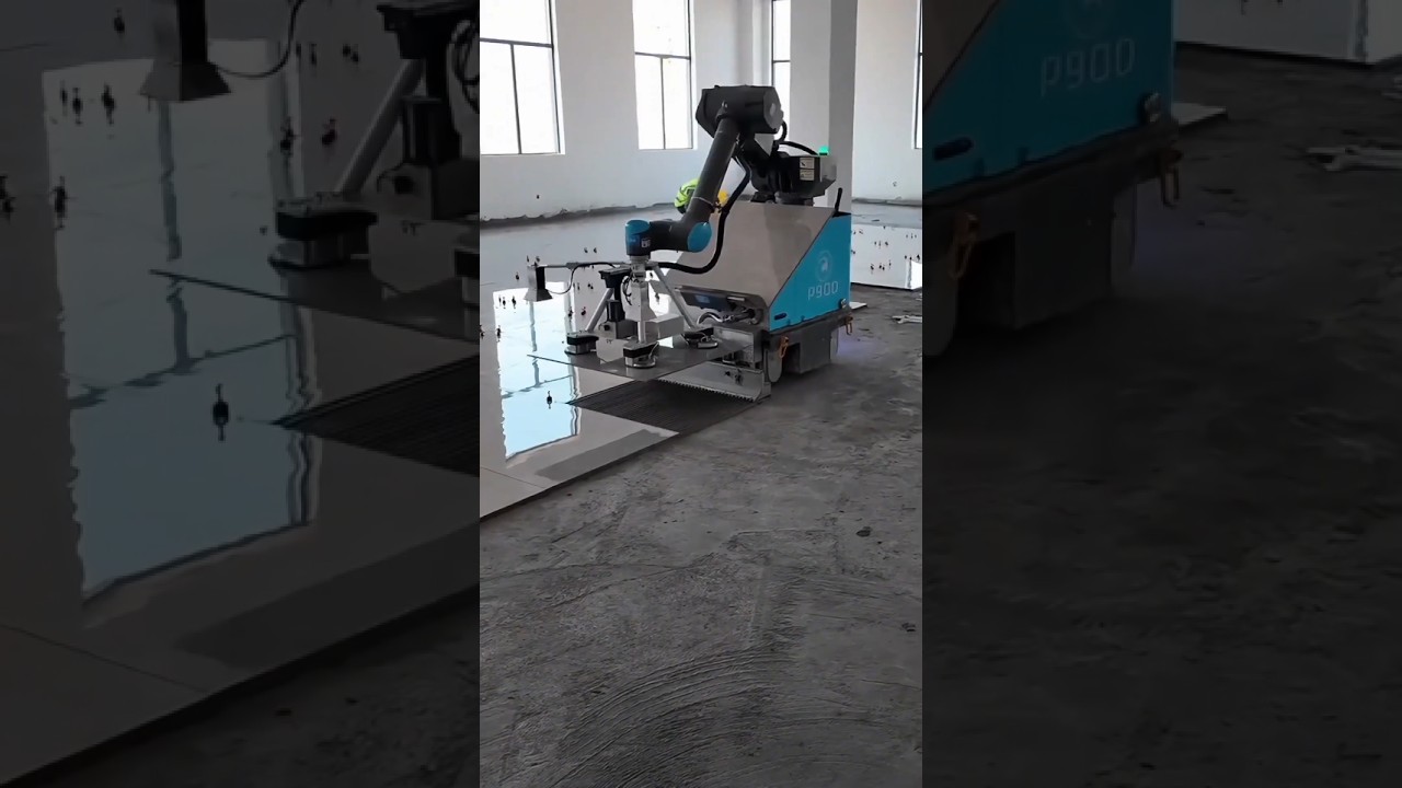 Amazing Tile Laying Robot in Action Construction Site Automation2025 #newtechnology #tilelayingrobot