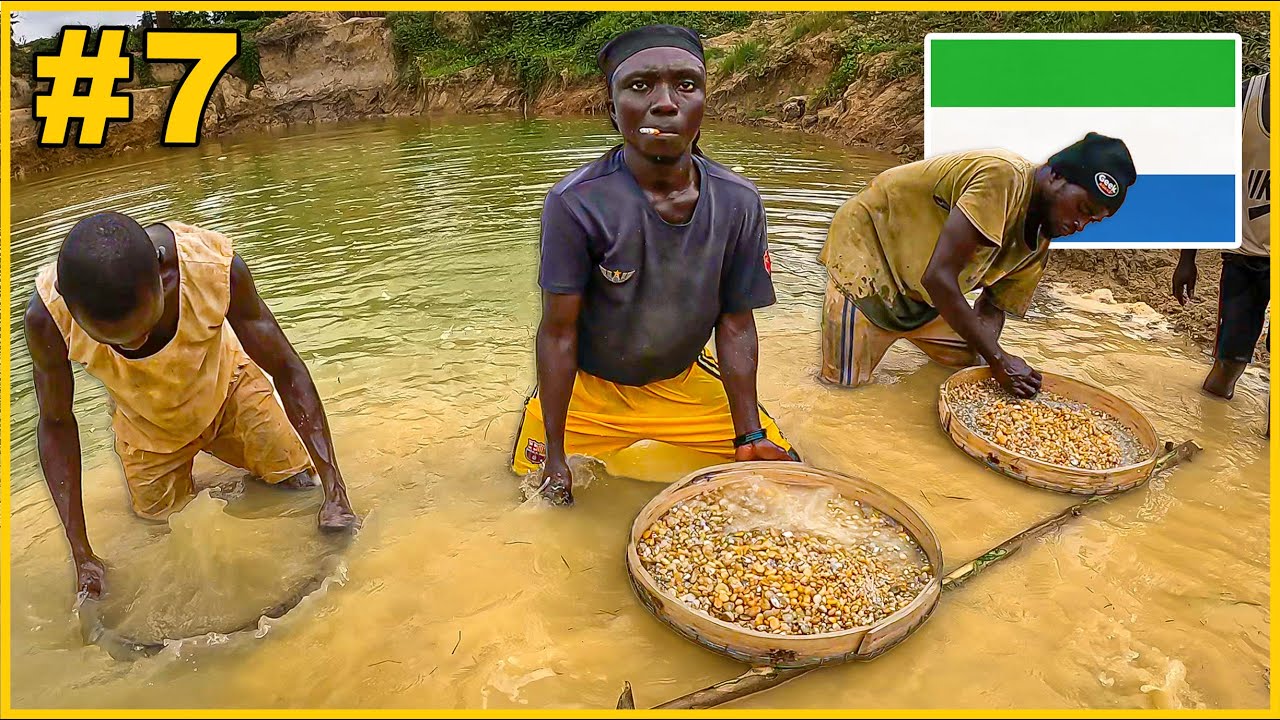 SIERRA LEONE - POSZUKIWACZE DIAMENTÓW W AFRYCE! Jak wygląda od środka kopalnia i praca poszukiwaczy?