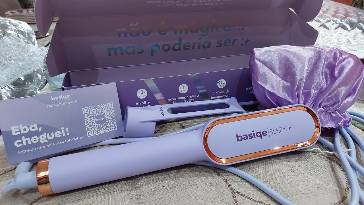 Escova Alisadora Basiqe Sleek+ / Vocês precisam assistir esse vídeo antes de comprar.