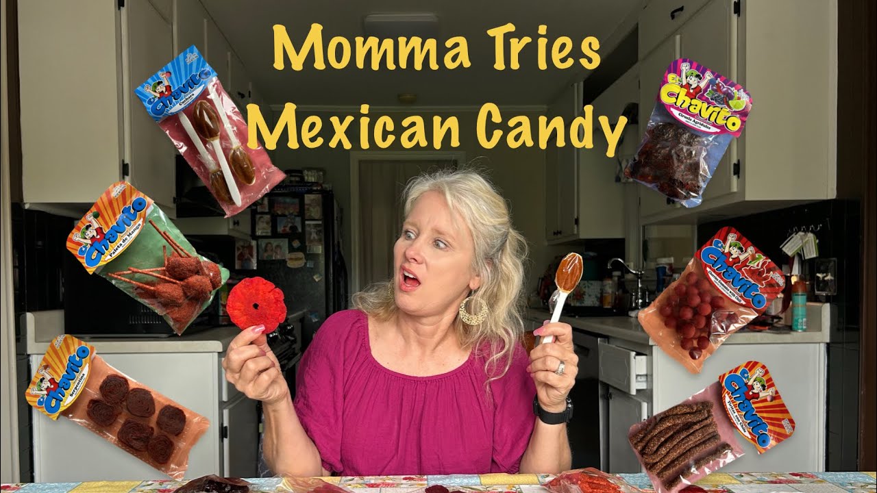 Momma tries Mexican candy for the first time!!