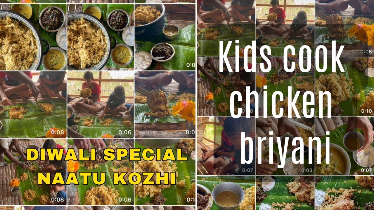 Diwali special naatu kozhi | kids cooking chicken biryani