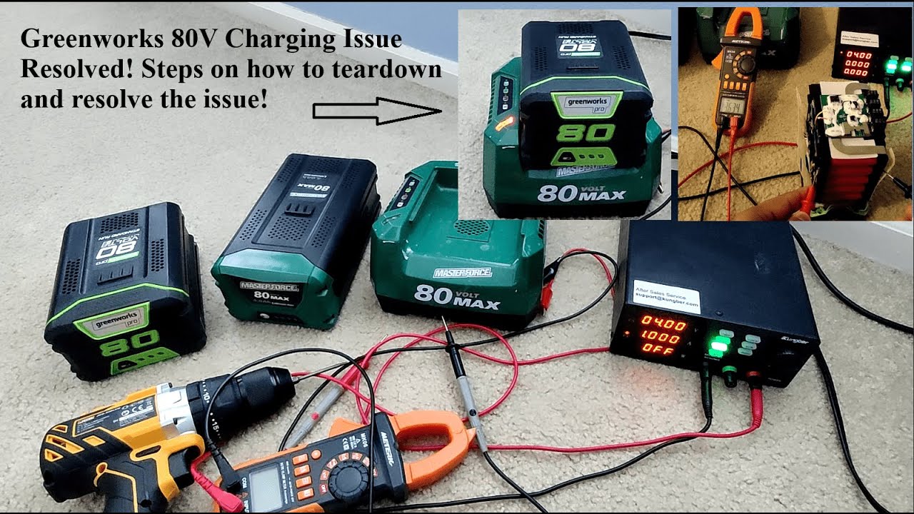 Greenworks 80V 2AH Battery Teardown & Repair (Red Blinking Light Error!!!) Part 1