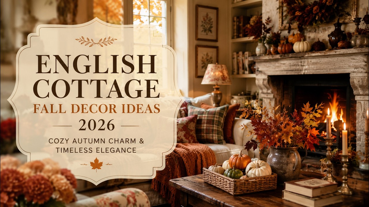 🍂 English Cottage Fall Decor Ideas 2026 | Cozy Autumn Charm & Timeless Elegance