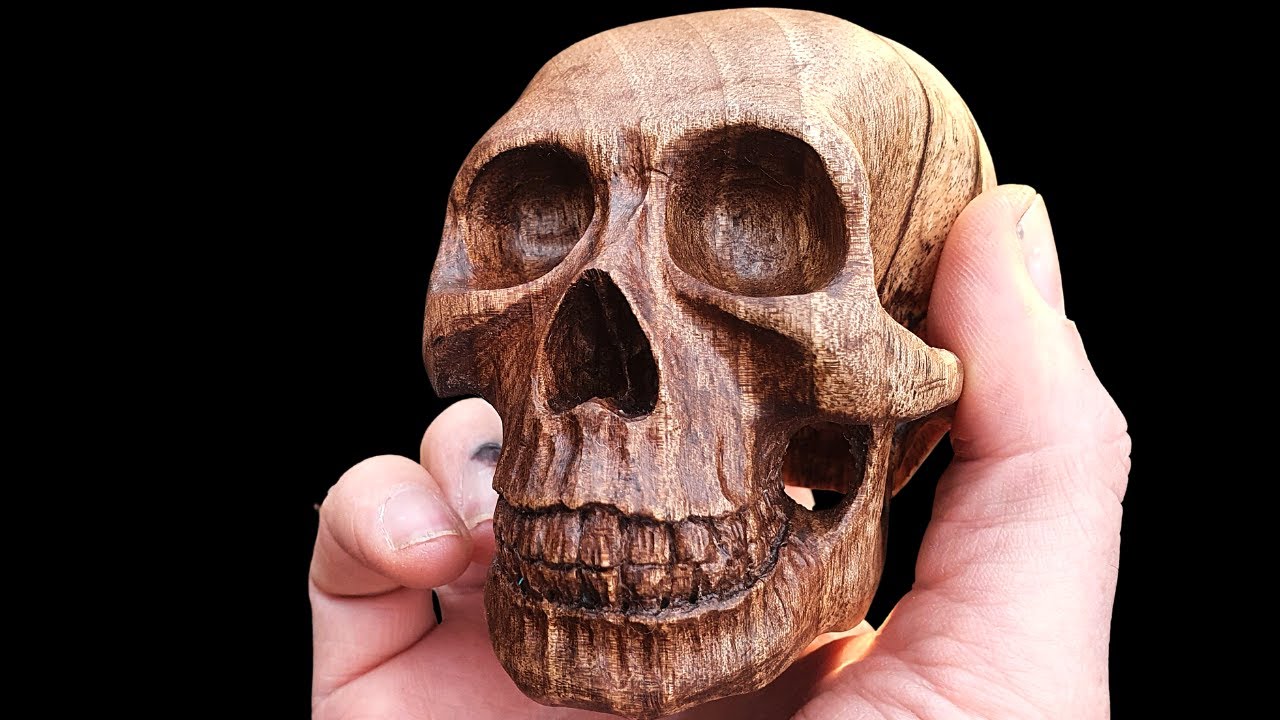 Wood Carving a Skull with a Dremel