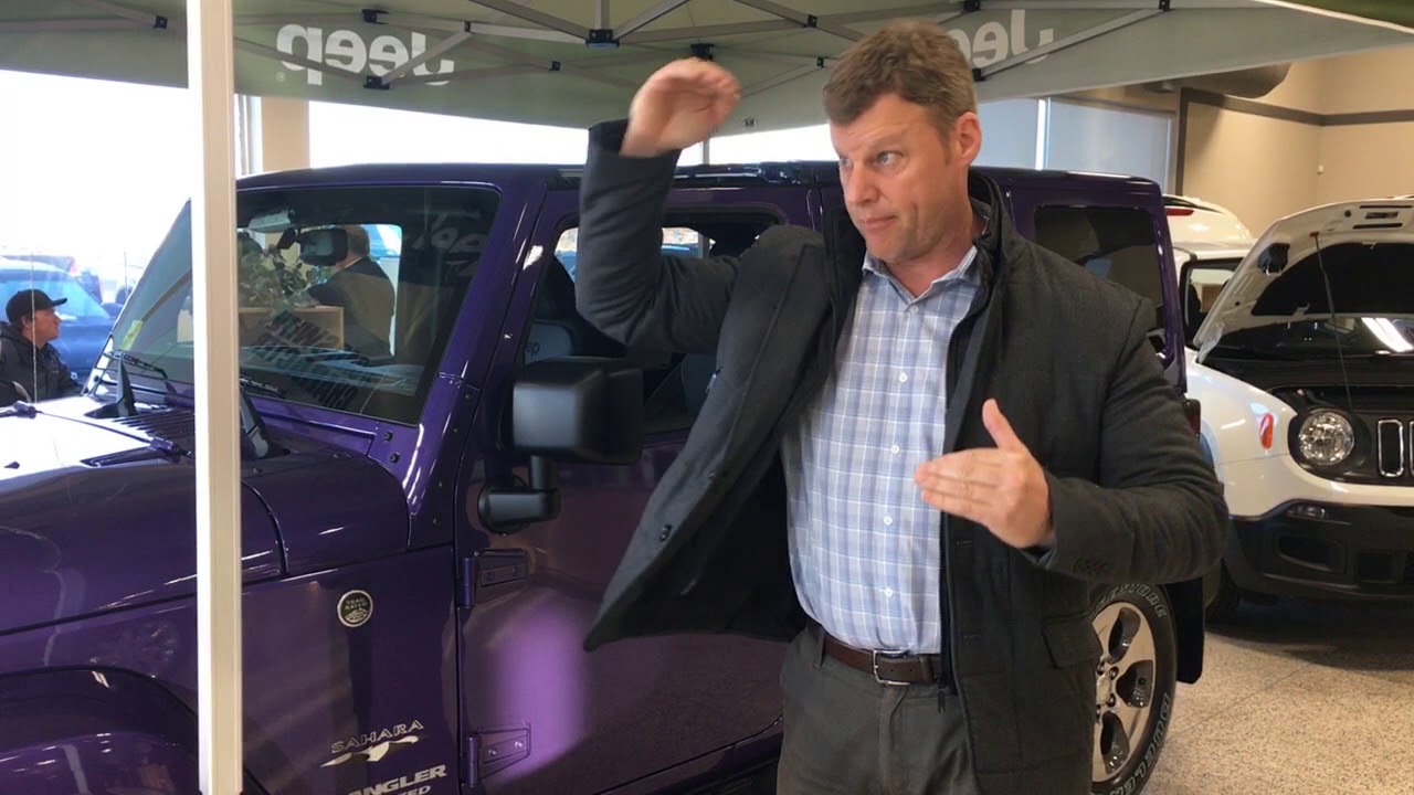 Steph Jost explaining what Jeep's Trail Rated badge means