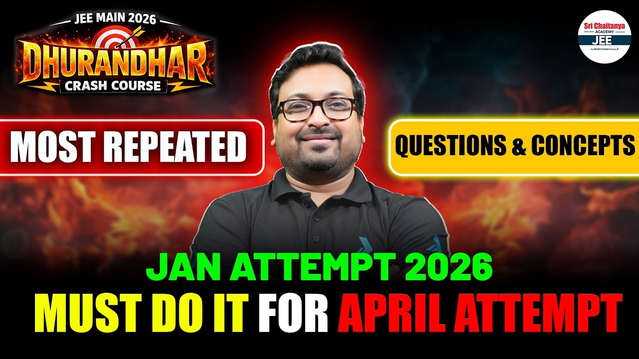 🔁 Most Repeated Questions & Concepts of JEE Main Jan Attempt 2026 - Must Do It for April Attempt