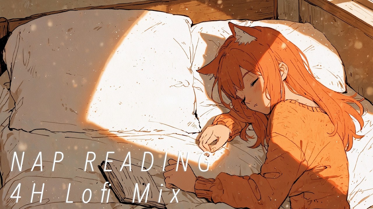 【Lofi for Sleep】😴 Luna's Afternoon Nap Reading | Cozy Winter Still Lofi Mix for Rest & Peace