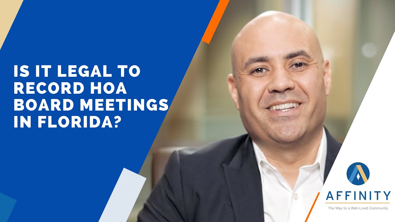 Is it Legal to Record HOA Board Meetings in Florida?