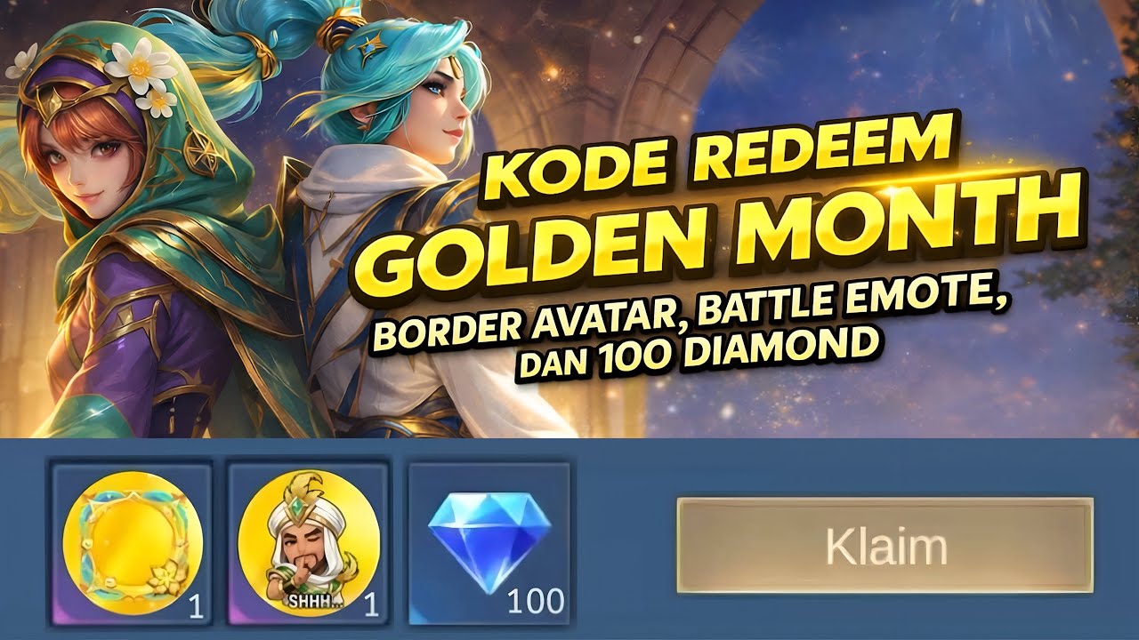 KODE REDEEM BORDER RAMADAN, BATTLE EMOTE KHALEED & DIAMOND GRATIS‼️