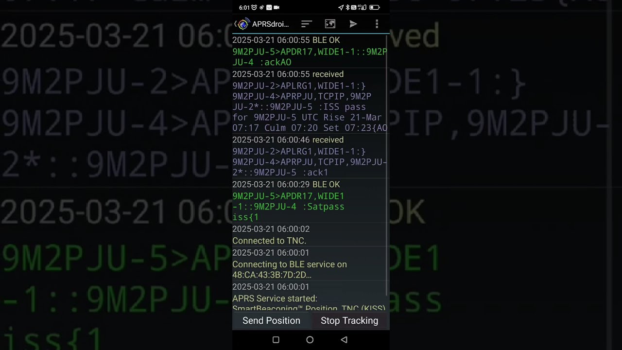 CONNECTING NA7Q APRSDROID TO LORA APRS TRACKER IN TNC KISS MODE VIA BLUETOOTH LOW ENERGY #APRS #LORA