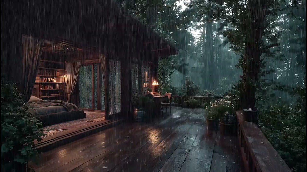 Cozy Night Rain in the Deep Forest 🌲 | Peaceful Sounds to Help You Sleep