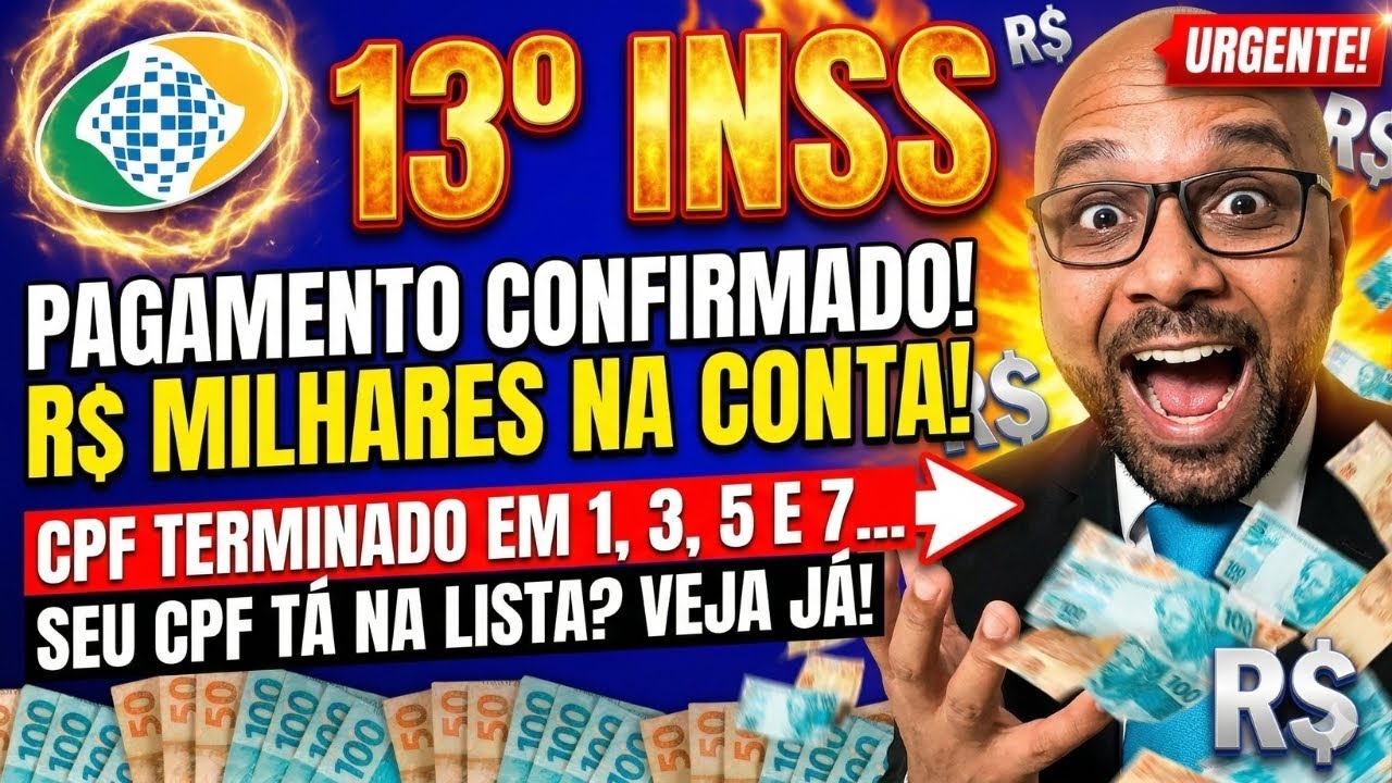 🤩13&ordm; SAL&Aacute;RIO ANTECIPADO Primeira parcela veja CPF&rsquo;s que recebem HOJE! #MEUINSS