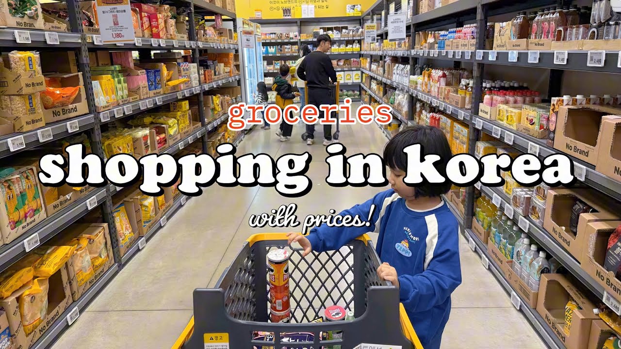shopping in korea vlog 🇰🇷 grocery food haul with prices 🛒 cvs and supermarket