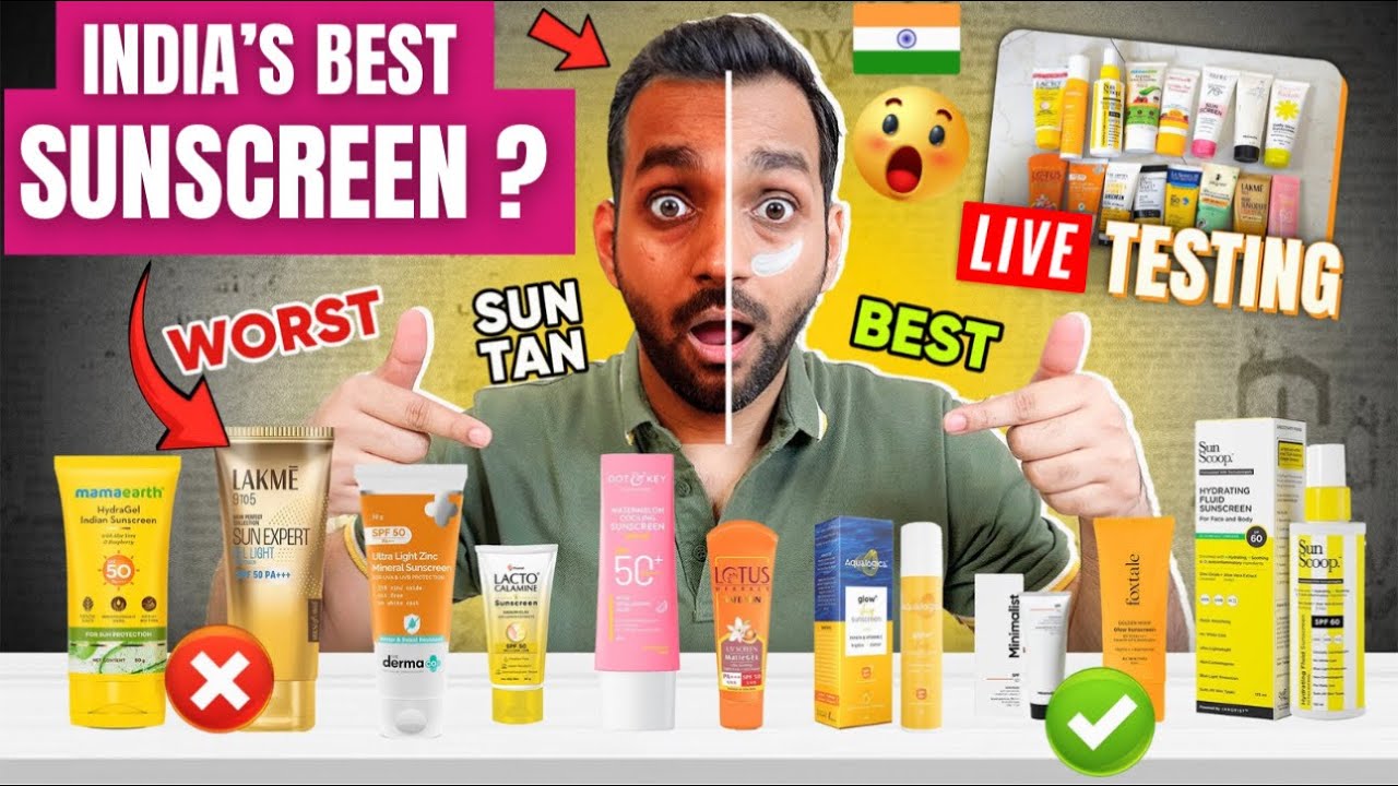Don't Buy SUNSCREEN Before Watching This! | Best SUNSCREEN for Oily Skin | LIVE Testing 🔥