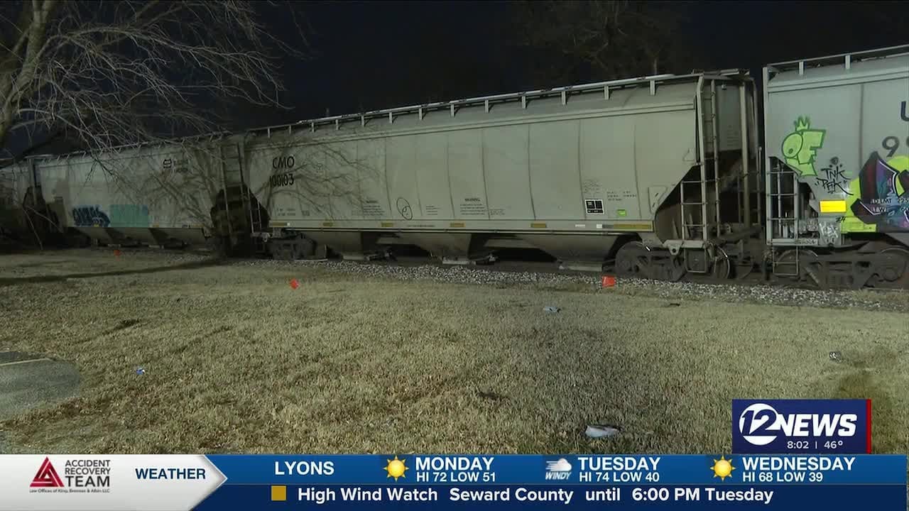 Train stuck on tracks near North Custer and West Central, in west Wichita