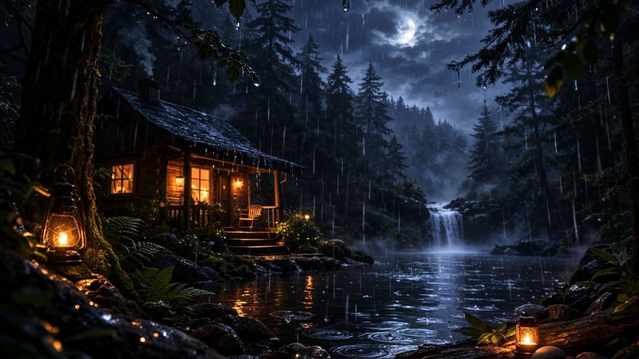🌧️ Lluvia nocturna en el bosque para dormir profundamente