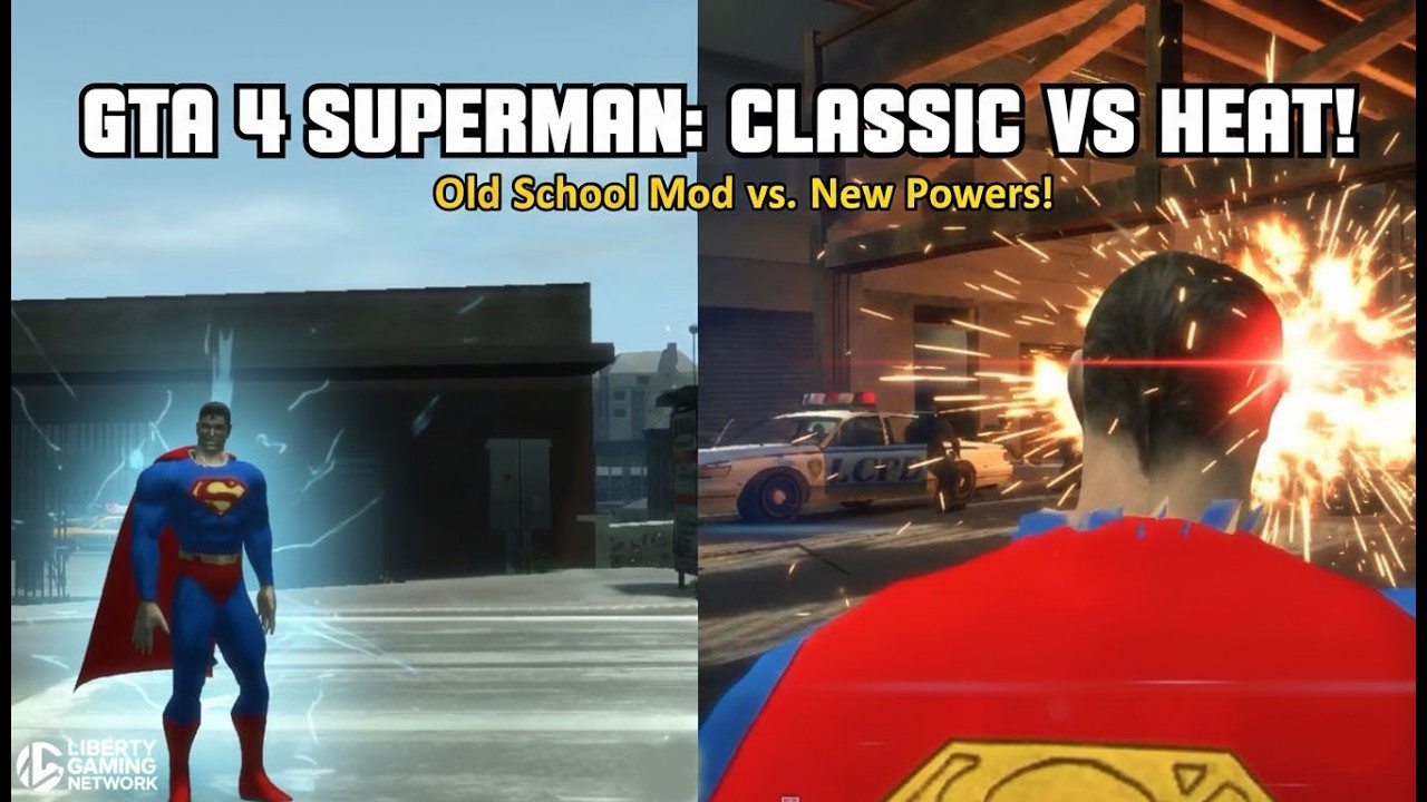GTA 4 SUPERMAN: CLASSIC VS HEAT!