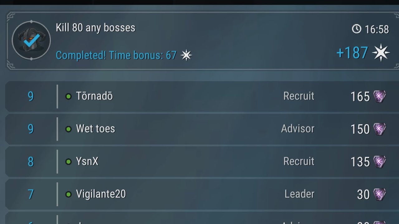 [Frostborn] Legendary Task: Killing 80 bosses