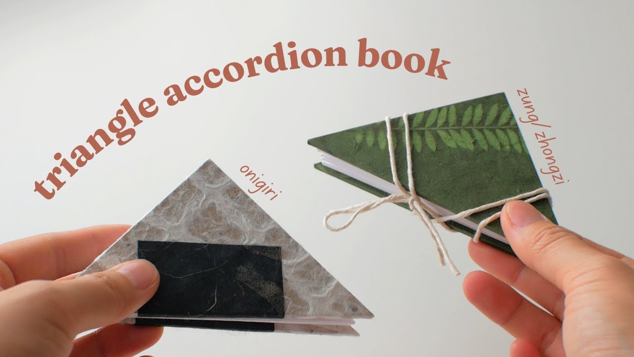 TUTORIAL: triangle accordion book! Today's recipe is onigiri 🍙