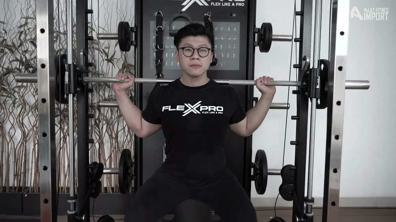 FLEXPRO | EXERCISE WALKTHROUGH MULTIFUNCTIONAL SMITH MACHINE ALL IN ONE!