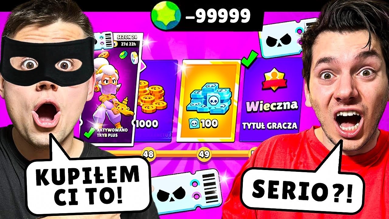 BEZ ZGODY KUPIL MI CALY KARNET ZA GEMY W BRAWL STARS!