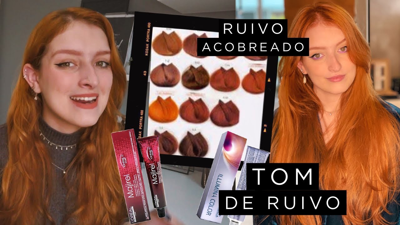Meu TOM DE RUIVO ACOBREADO! Como escolher seu tom ideal | Ruivo 7.4 | Majirel ou wella?