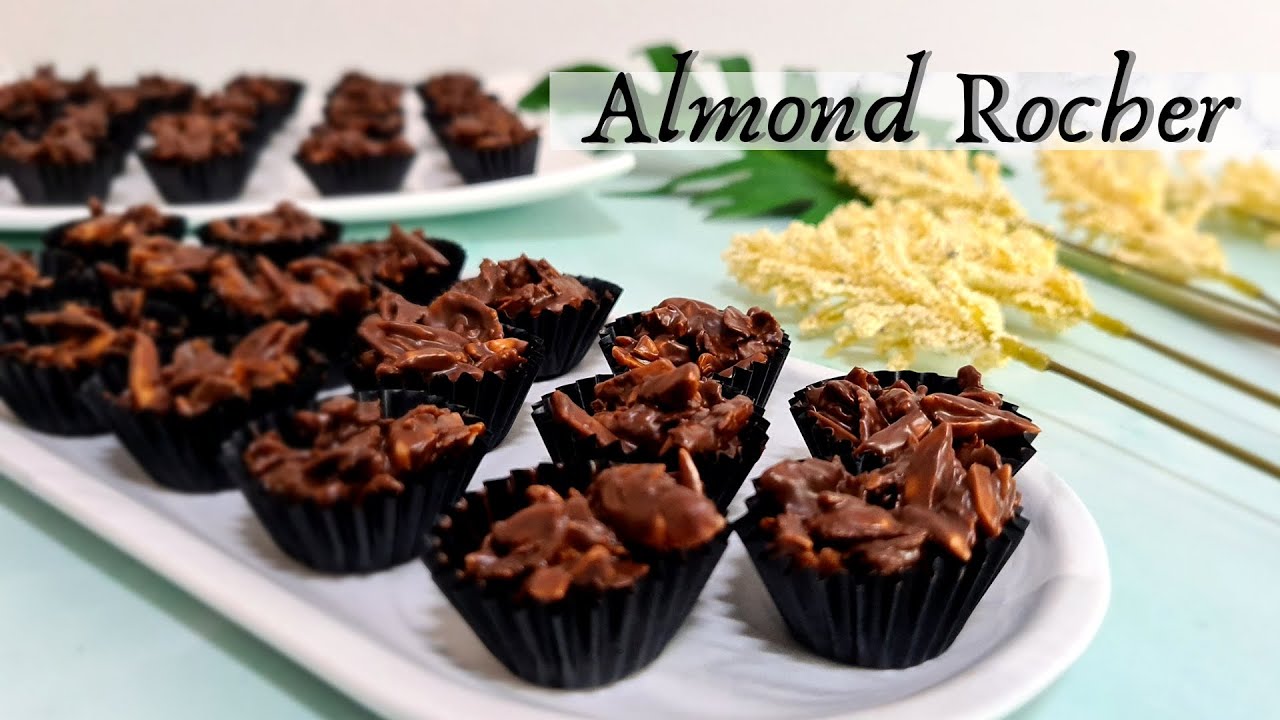 Almond Rocher Chocolate Recipe | Crunchy Almond Clusters | Coklat Cornflakes Badam | Rahiza Dorah