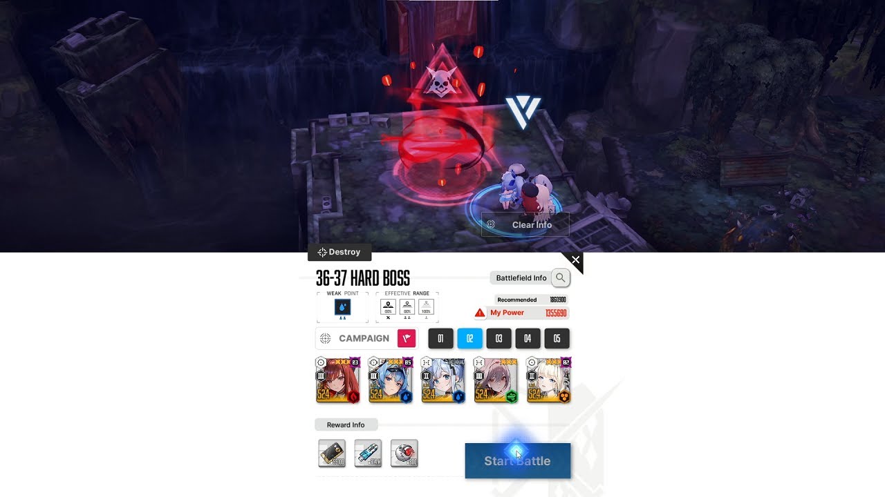 Chapter 36-37 HARD BOSS Black Snake CLEAR -505k CP F2P | GODDESS OF VICTORY NIKKE