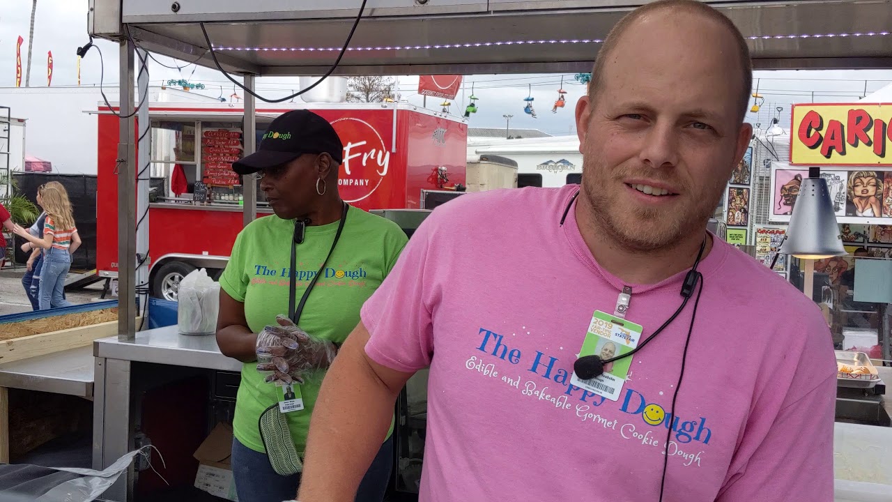 Fried Cookie Dough at The Happy Dough - Florida State Fair 2019