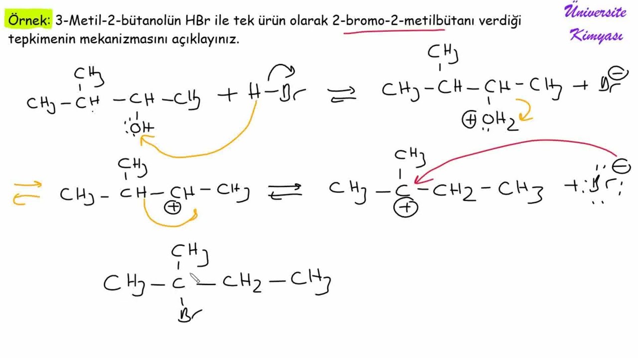ORGANİK KİMYA | ALKOLLER | ALKOLLERDEN ALKİL HALOJENÜRLERİN ELDE EDİLMESİ