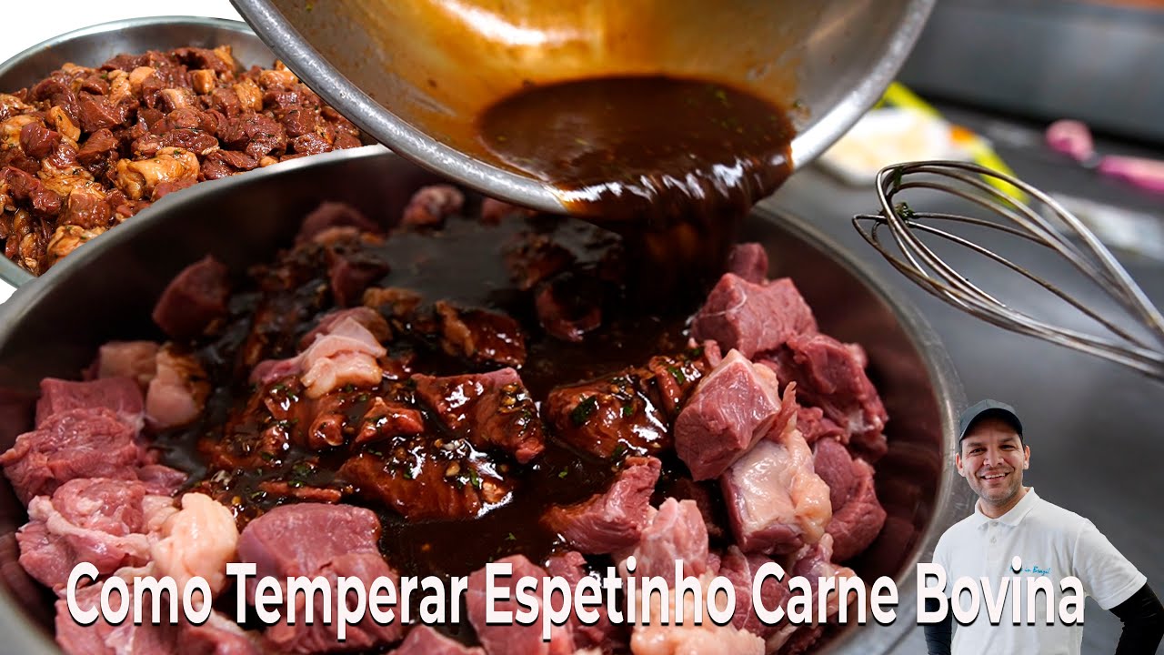 Como temperar Espetinho de Carne Bovina ( TEMPERO do SERJÃO )