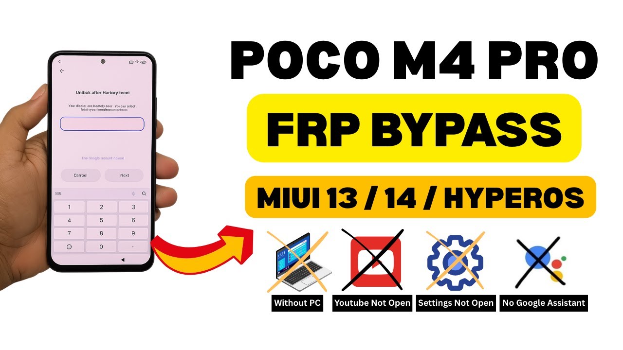 Poco M4 Pro FRP Bypass | All Xiaomi MIUI 13/MIUI 14/HyperOS Google Account Unlock Without PC