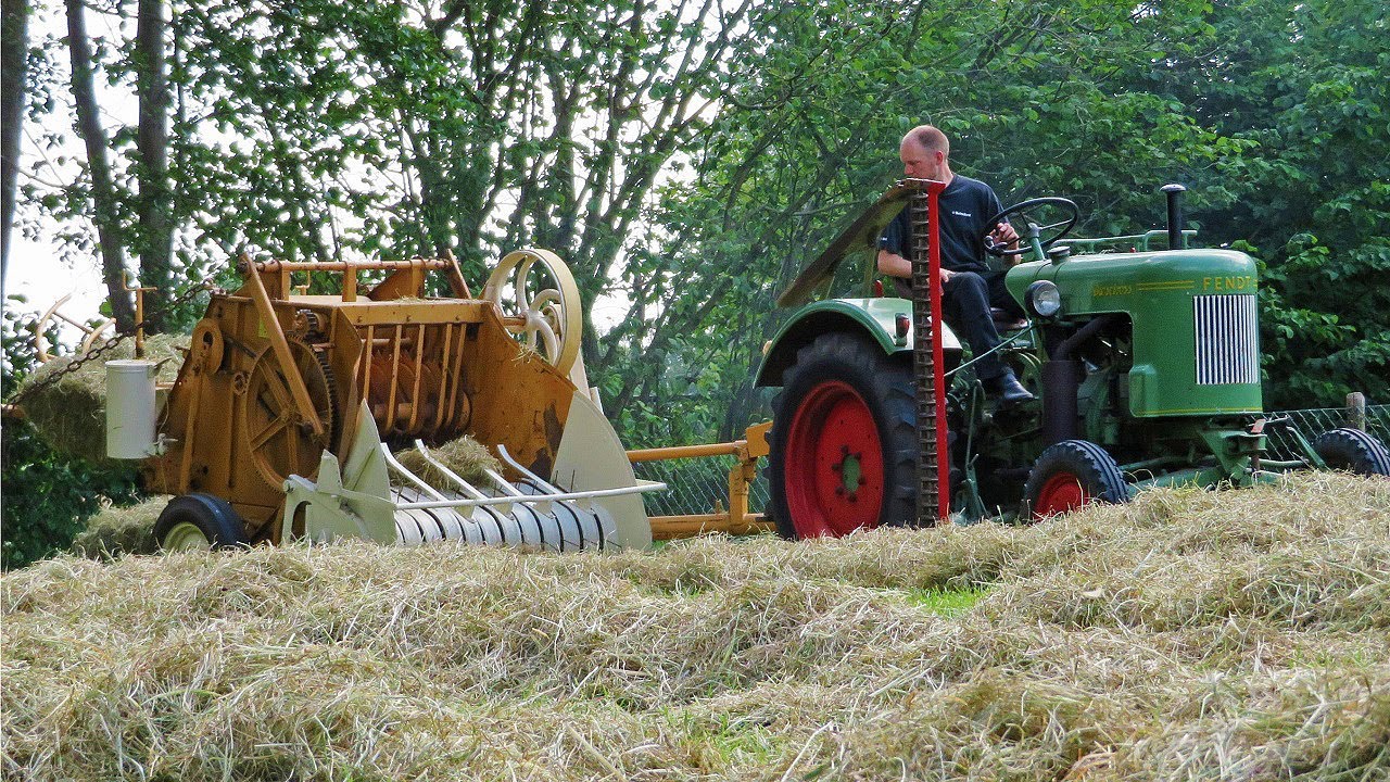 Hooi persen met Fendt F15 Dieselross en Rivierre Casalis TRA 2075 | hay baling | heu pressen