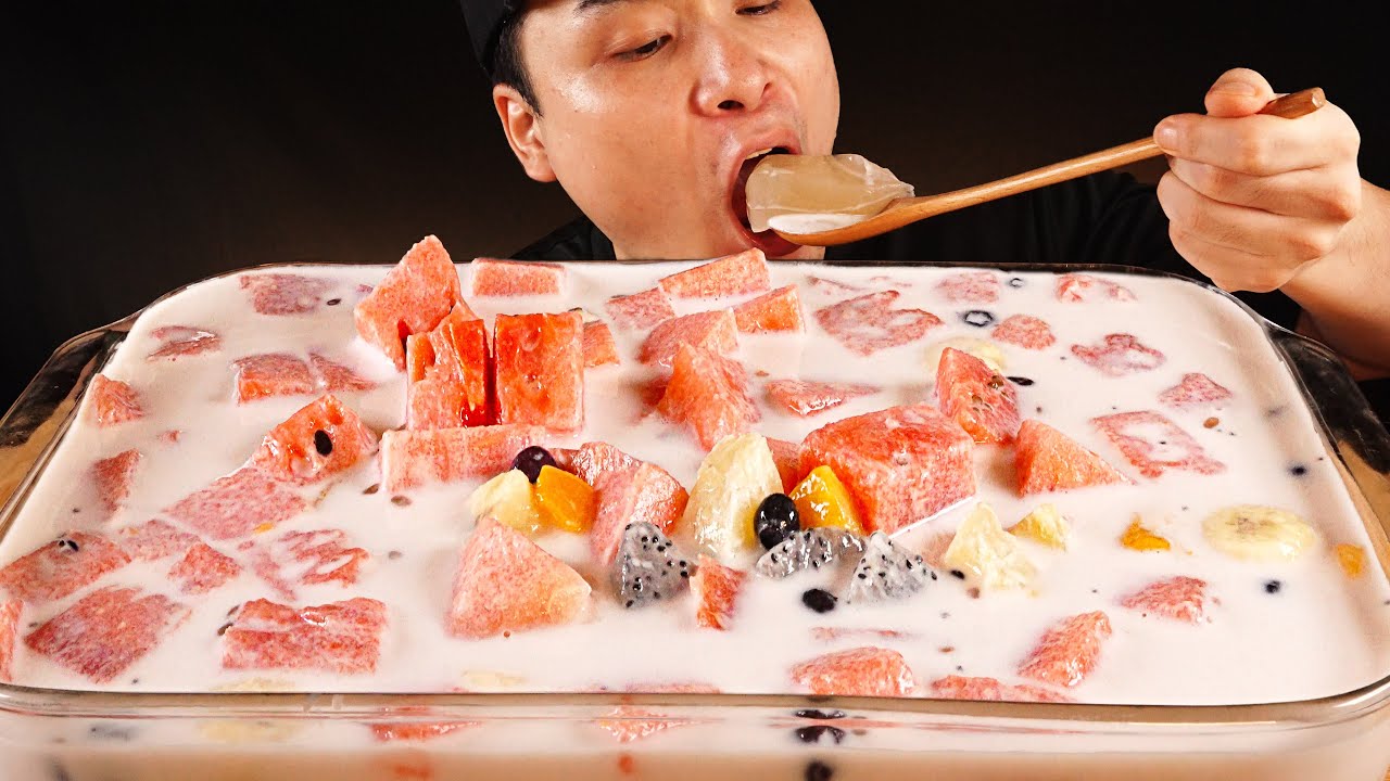 더위를 시원하게 날려줄 수박화채 먹방~!! 리얼사운드 ASMR social eating Mukbang(Eating Show)