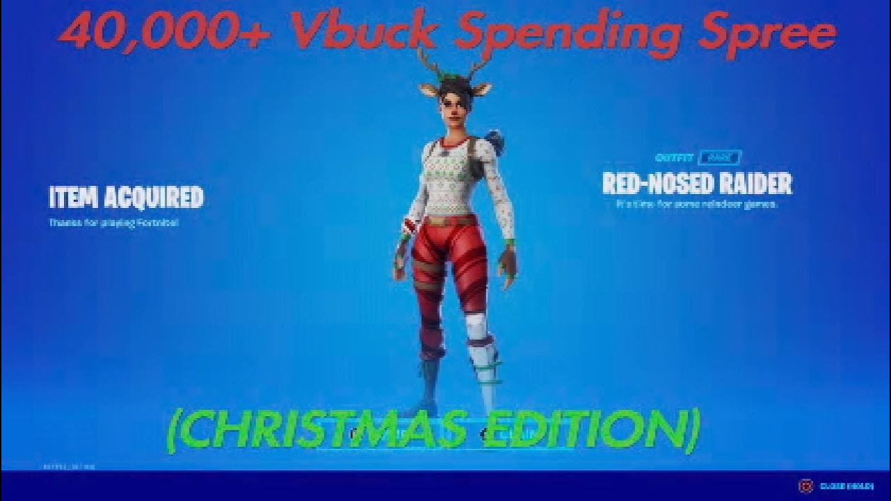 40,000+ Vbuck Spending Spree in Fortnite! (CHRISTMAS EDITION)