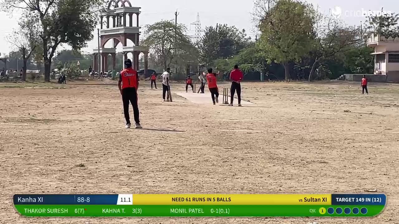 Kanha XI vs Sultan XI | Zircar Premier League(Semi Final) | Live - Mehsana Lakhavad Ground