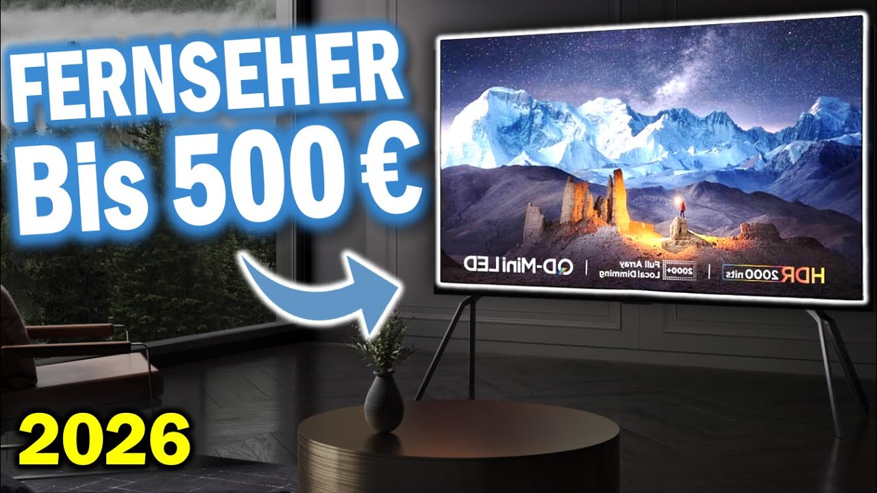 FERNSEHER unter 500 Euro: Diese 5 Modelle MUSST du 2026 kennen!!