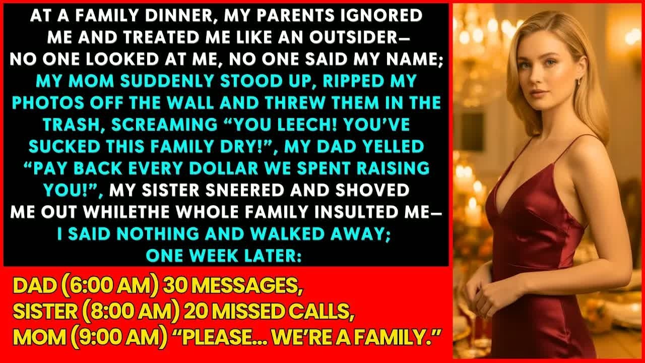 At a family dinner, my parents treated me like a stranger before 35 relatives — so I left in silence
