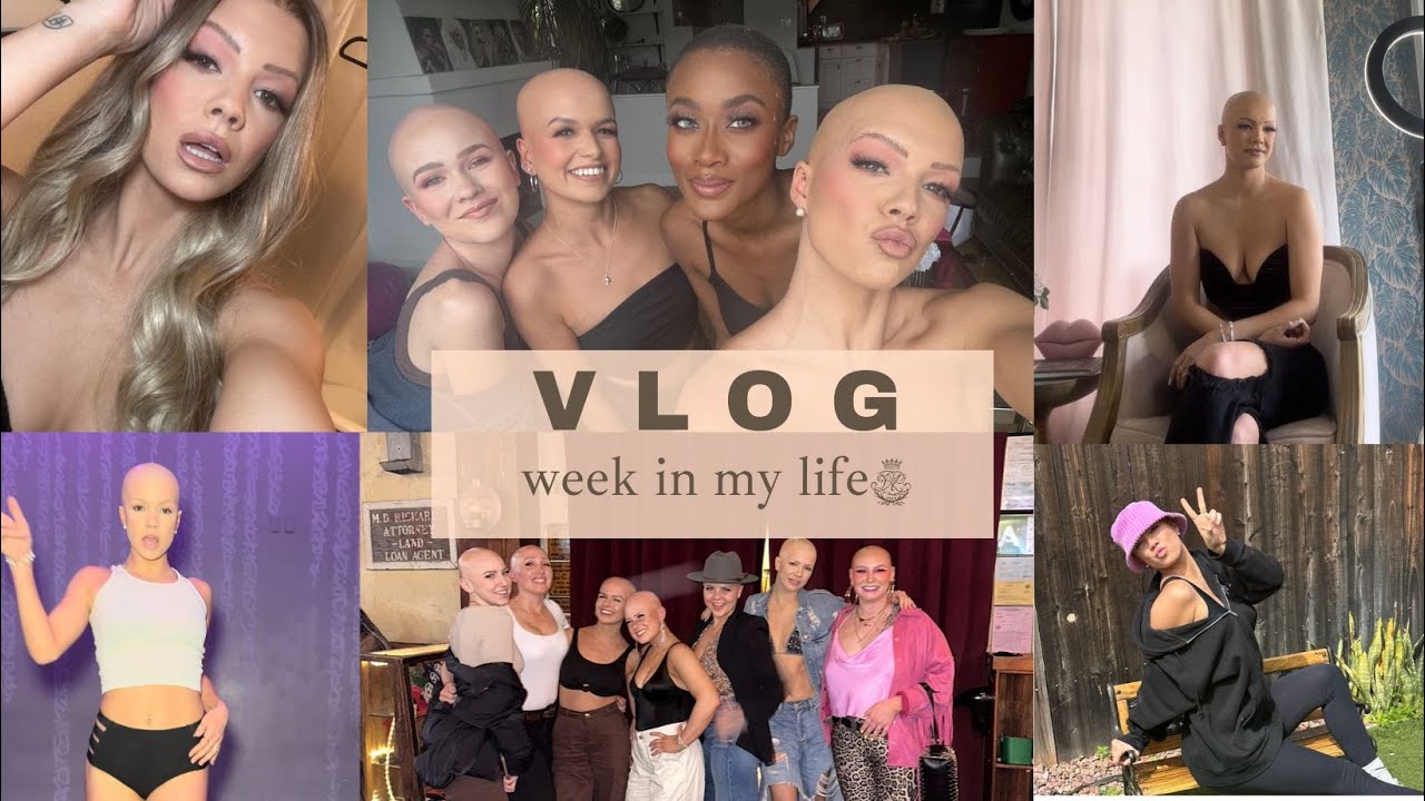 1st Vlog! Week in my life: going out w 6 bald girls, Sakara Life, Wig shoot, Confidence Club & more!