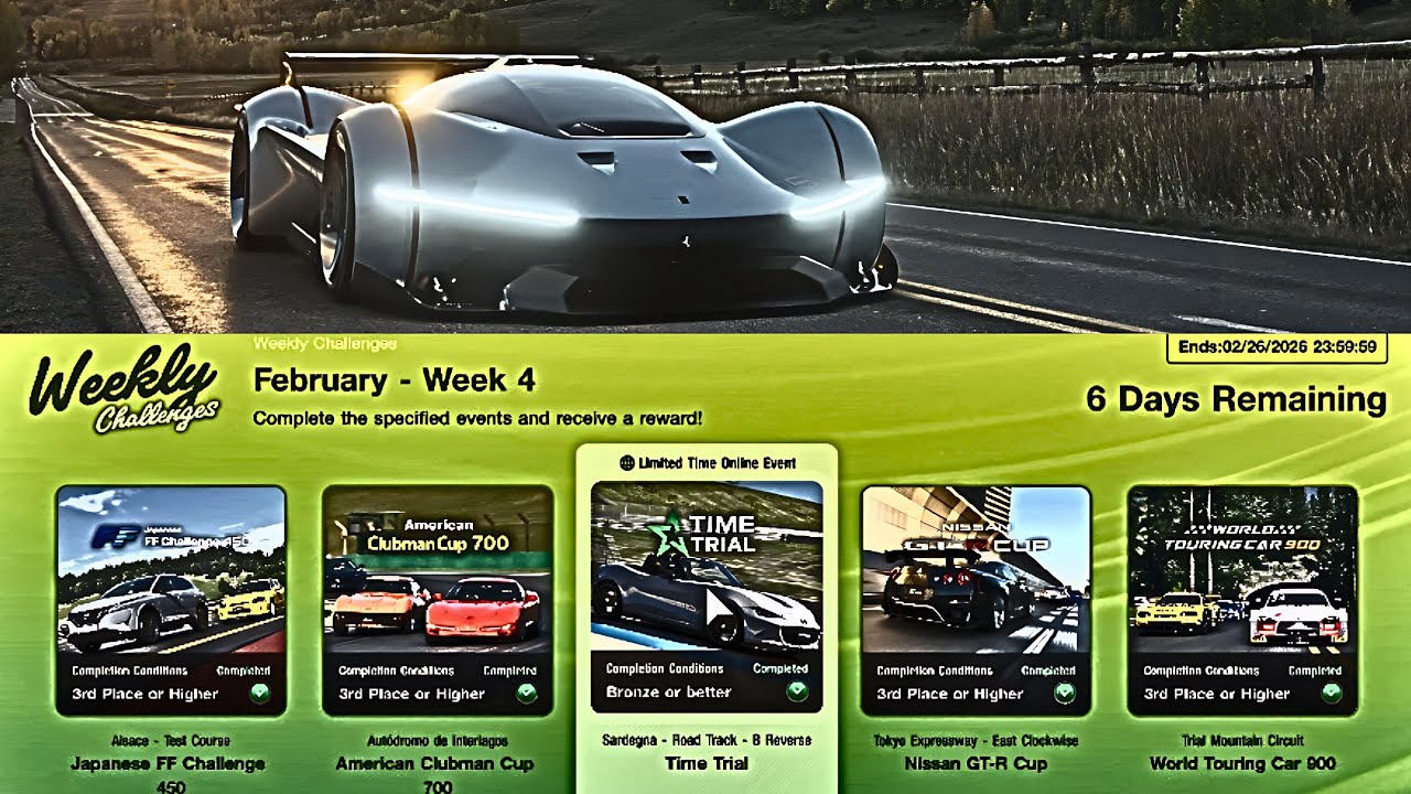 GT7|Weekly Challenges|February week 4|V1.67