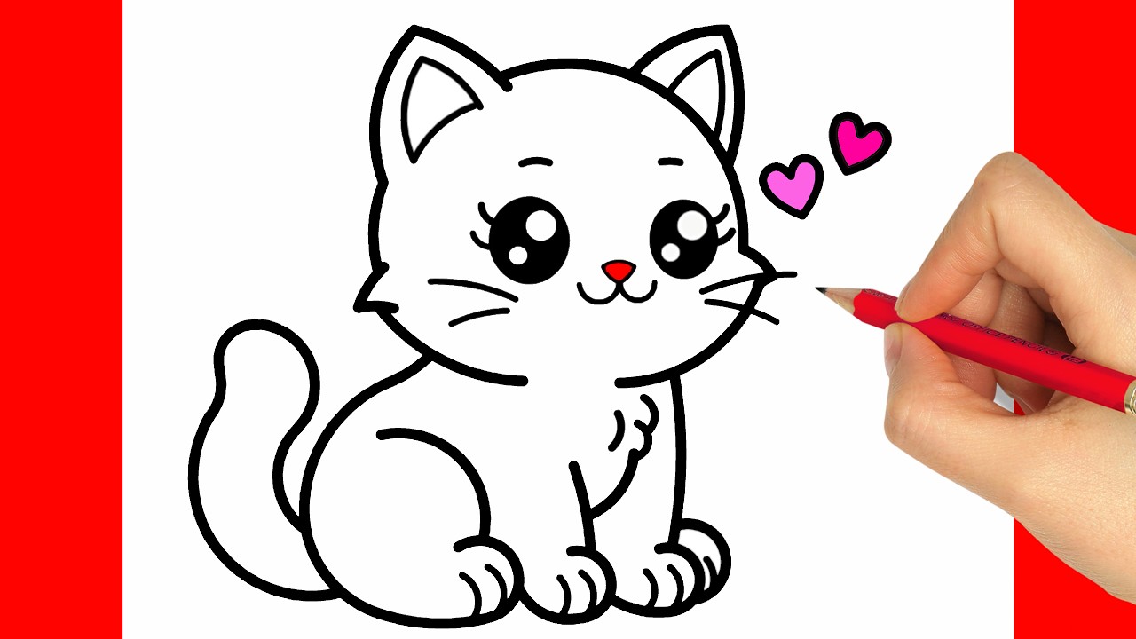CÓMO DIBUJAR UN GATO FÁCIL