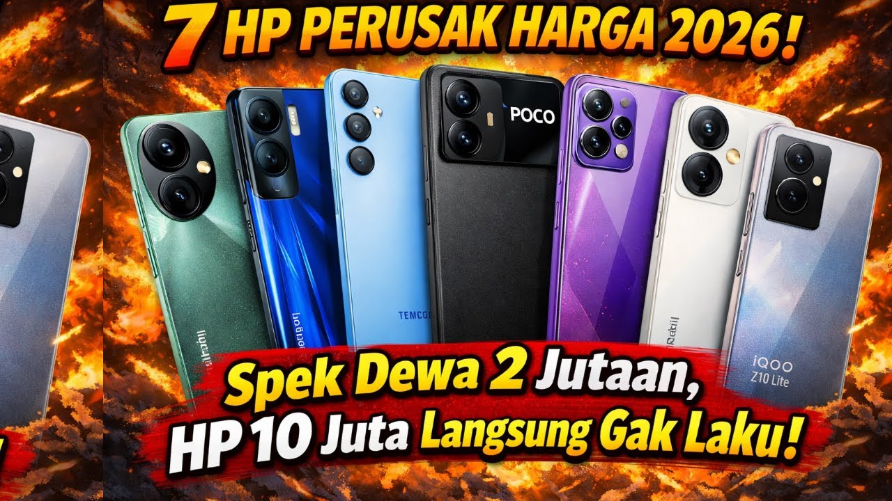 7 HP PERUSAK HARGA 2026! Spek Dewa 2 Jutaan, HP 10 Juta Langsung Gak Laku!