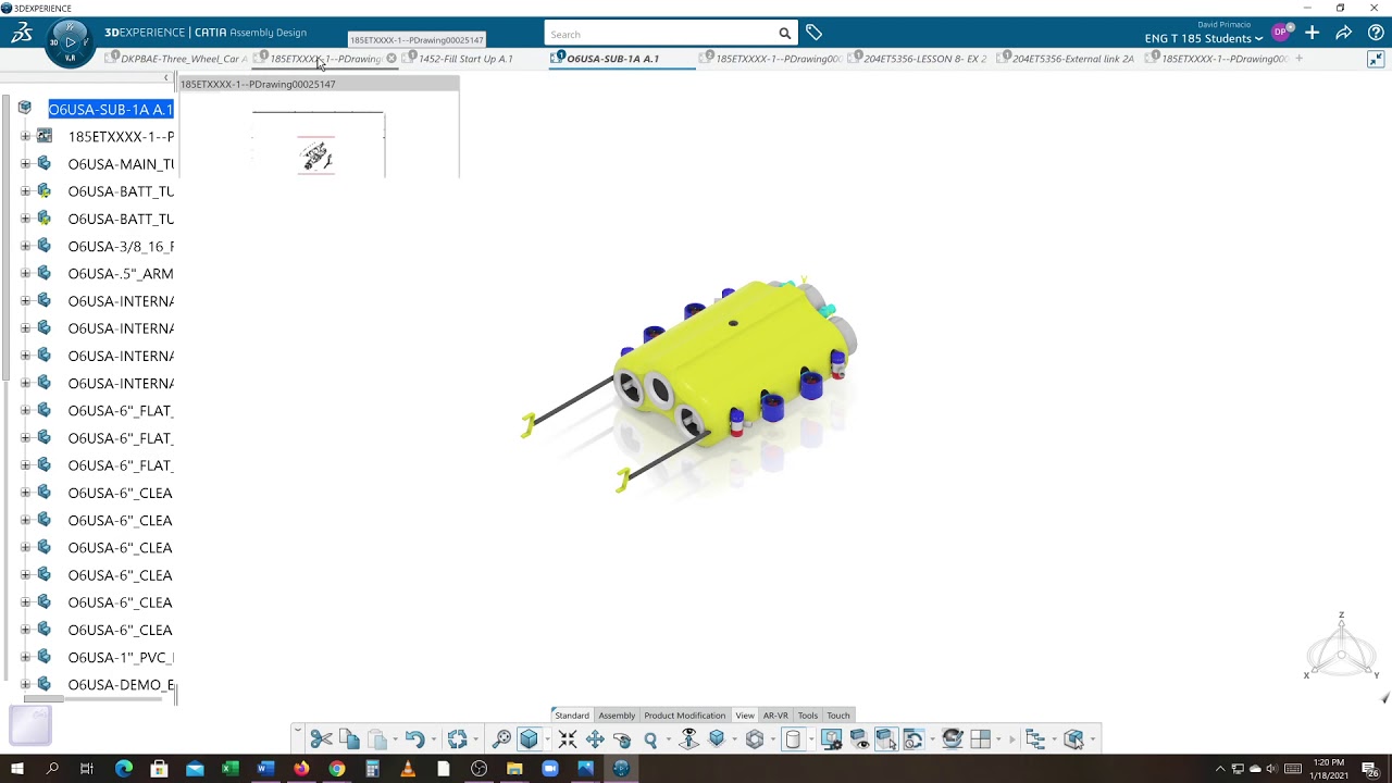 BOM Bill of Materials  CATIA 3D Experience
