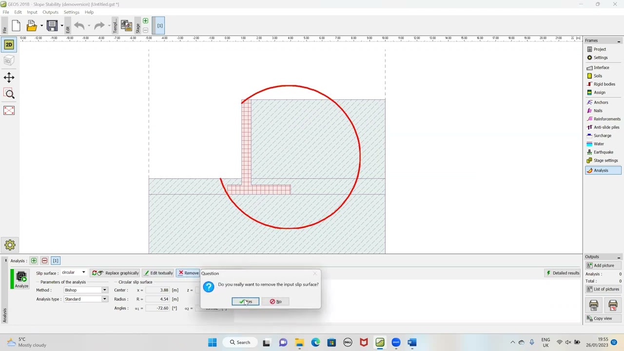 Slope Stability of Retaining Wall by Geo 05 Software