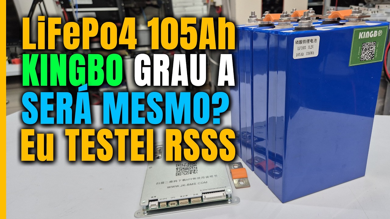 NOVAS LiFePO4 105Ah KINGBO: Review e Teste de CAPACIDADE, VEJA no QUE DEU! | Eduardo Aquino