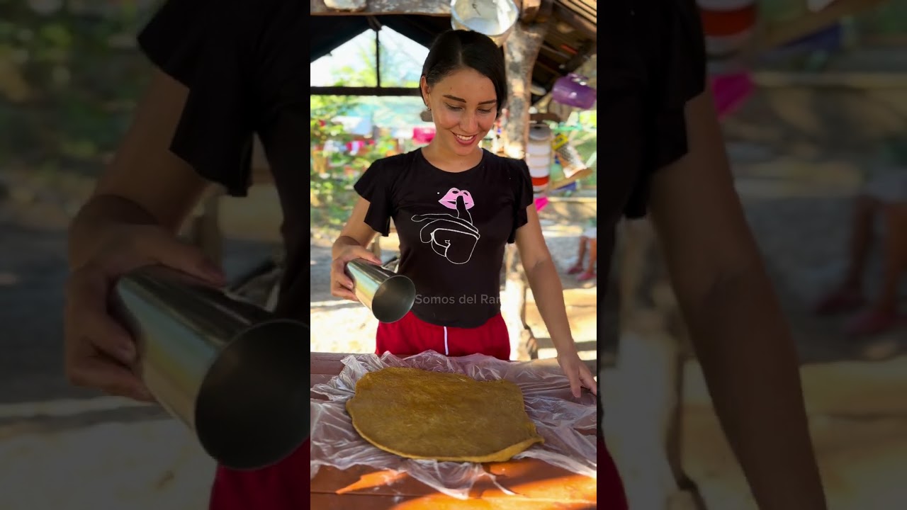 Hicimos galletas cucas acá en el campo con pocos ingredientes.